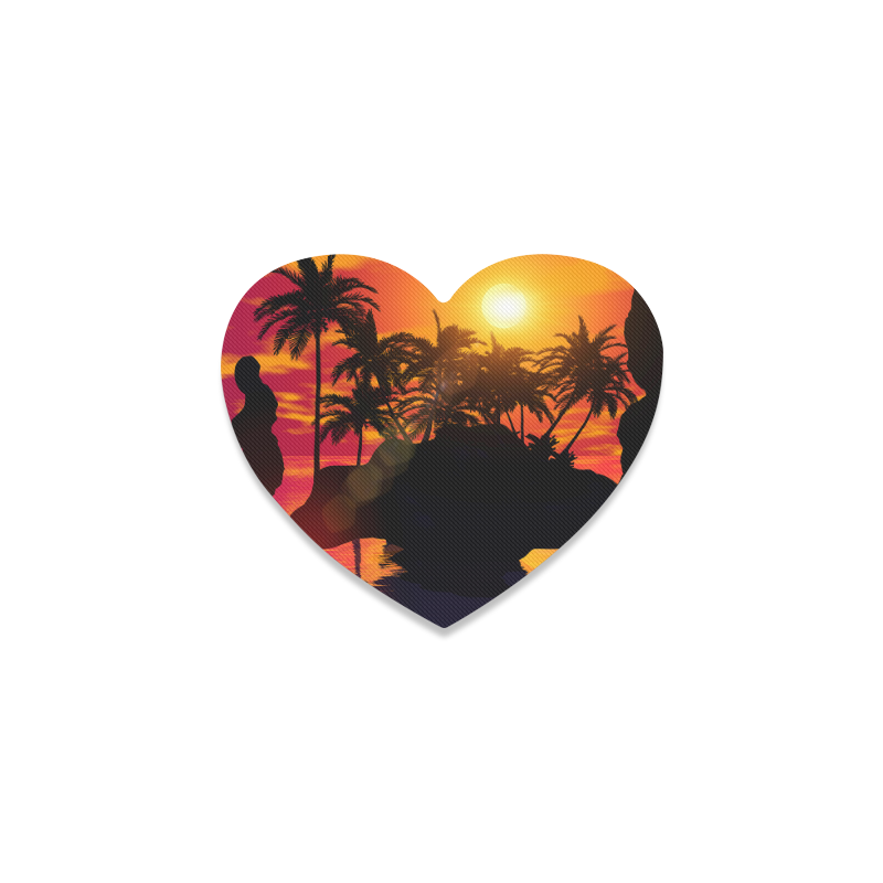 Wonderful sunset Heart Coaster
