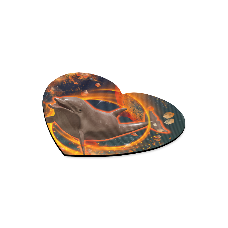 Jumping dolphin Heart-shaped Mousepad
