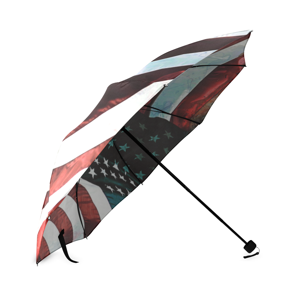 A abstract waving usa flag Foldable Umbrella (Model U01)