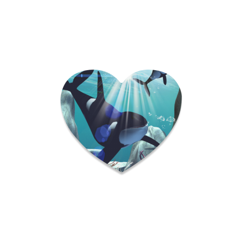 Awesome orca Heart Coaster