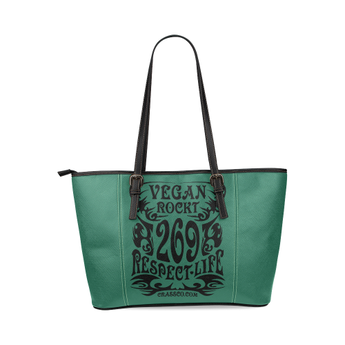 VEGAN ROCKT Leather Tote Bag/Small (Model 1640)