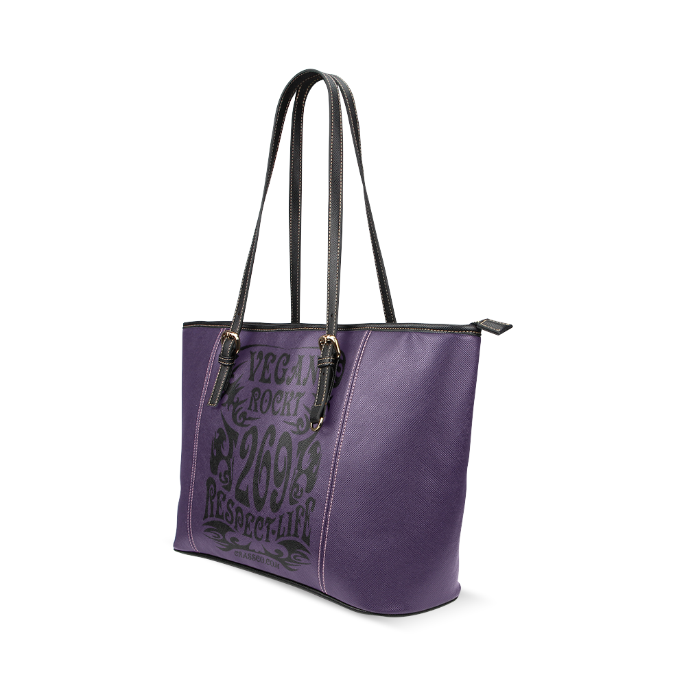 VEGAN ROCKT Leather Tote Bag/Small (Model 1640)