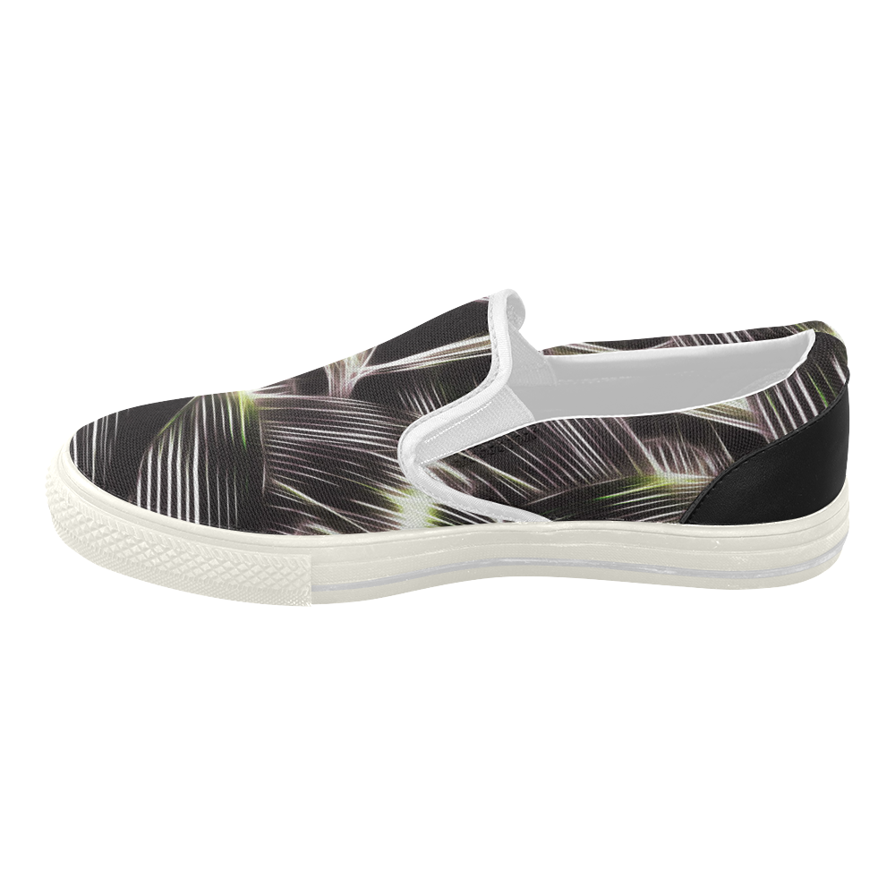 Foliage #8 - Jera Nour Women's Slip-on Canvas Shoes (Model 019)