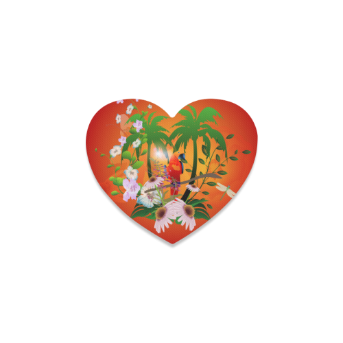 Tropical design Heart Coaster