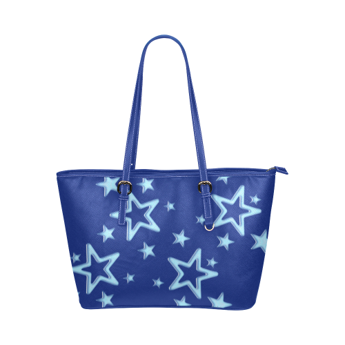 BLUE STAR Leather Tote Bag/Small (Model 1651)