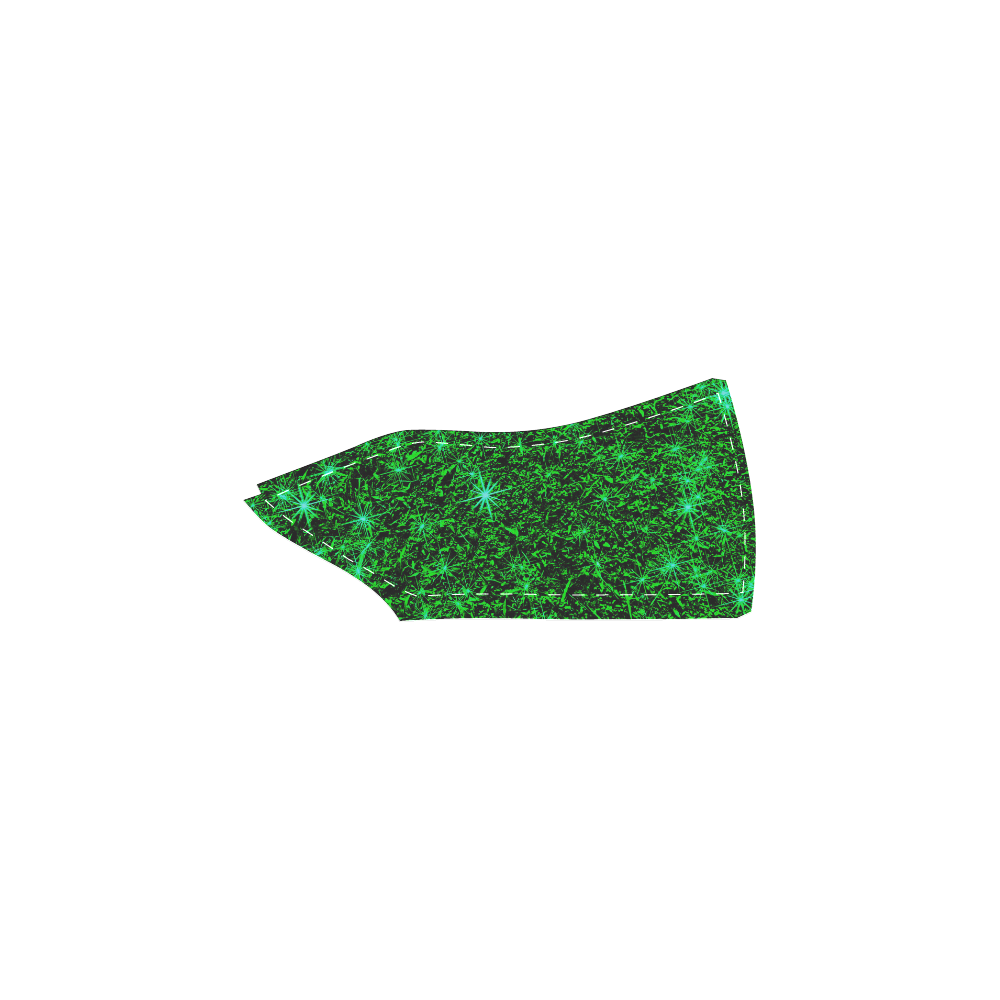 Sparkling Green - Jera Nour Women's Unusual Slip-on Canvas Shoes (Model 019)