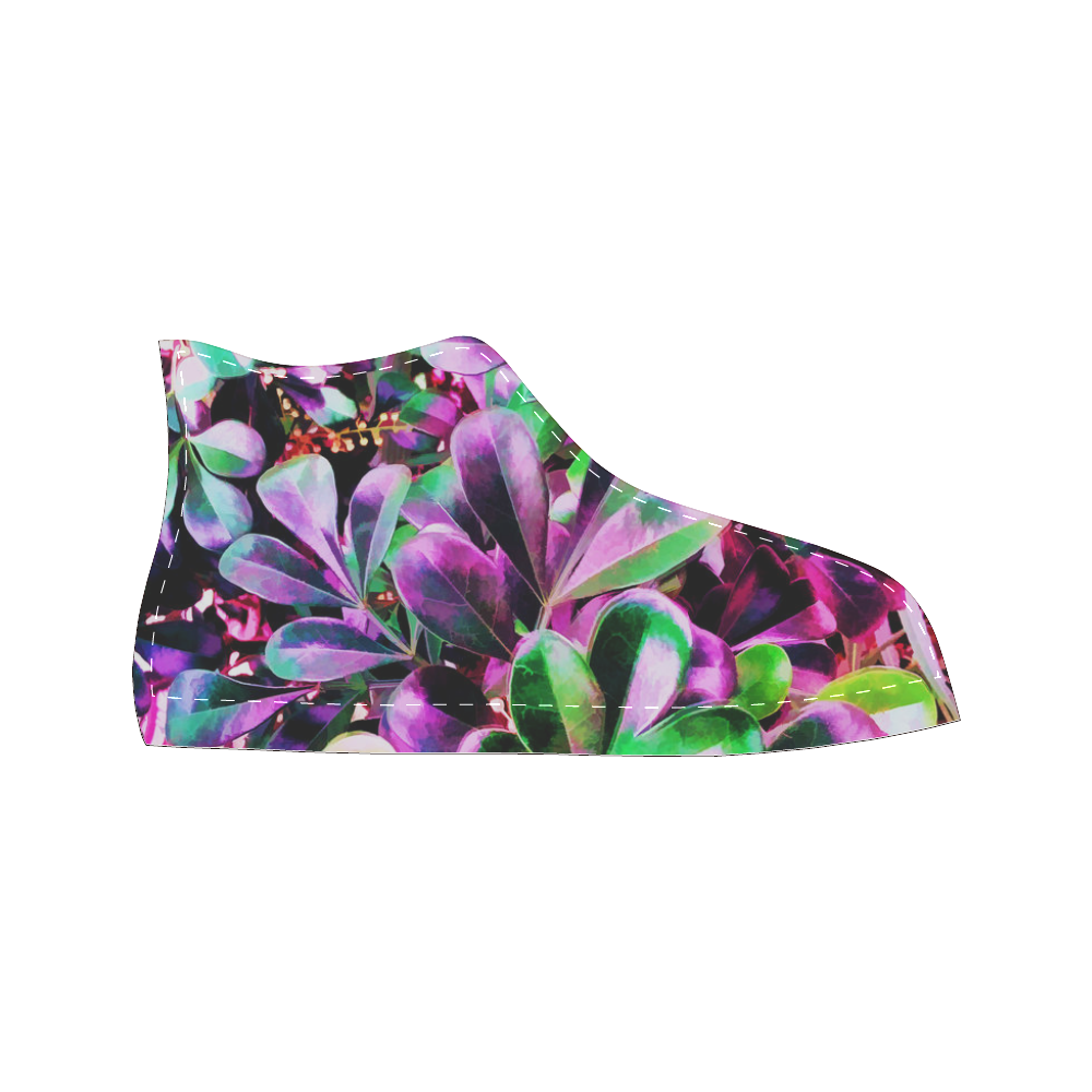 Foliage #3 - Jera Nour Women's Classic High Top Canvas Shoes (Model 017)