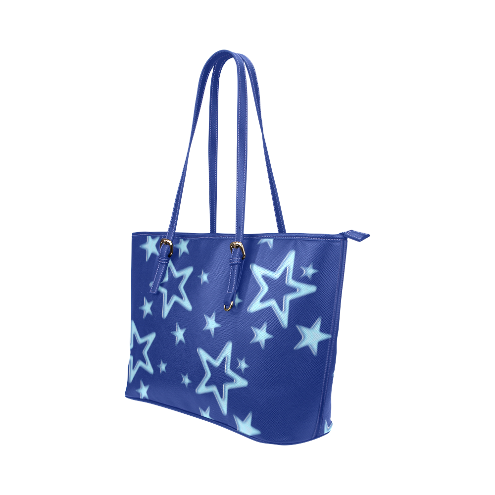 BLUE STAR Leather Tote Bag/Small (Model 1651)