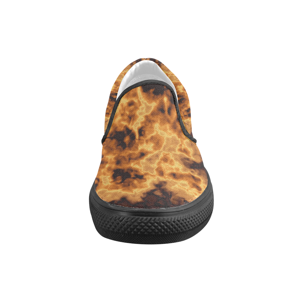 fire Men's Unusual Slip-on Canvas Shoes (Model 019)
