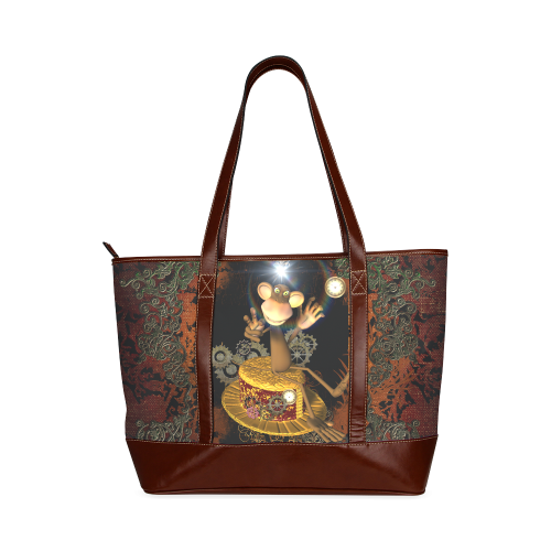 Steampunk, funny monkey Tote Handbag (Model 1642)