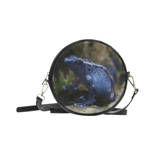 Blue Poison Arrow Frog Round Sling Bag (Model 1647)