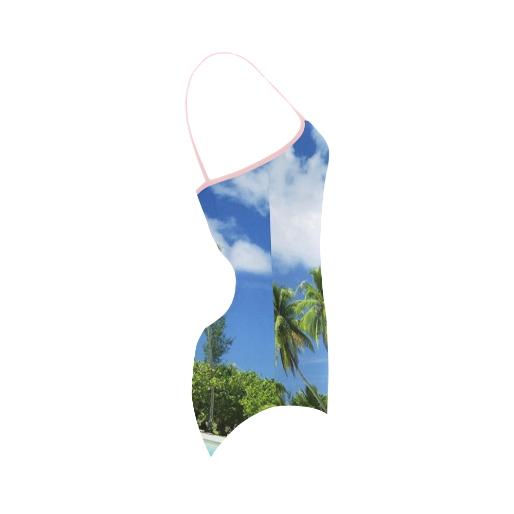 Flamingo and Beach Strap Swimsuit ( Model S05)