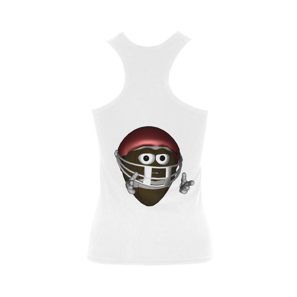 Funny football Women's Shoulder-Free Tank Top (Model T35)