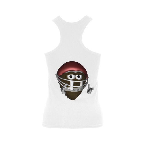 Funny football Women's Shoulder-Free Tank Top (Model T35)
