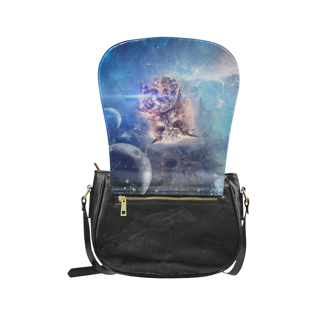 Owl in the universe Classic Saddle Bag/Large (Model 1648)