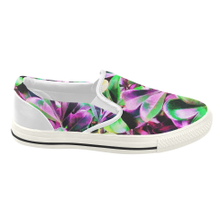Foliage #3 - Jera Nour Women's Slip-on Canvas Shoes (Model 019)