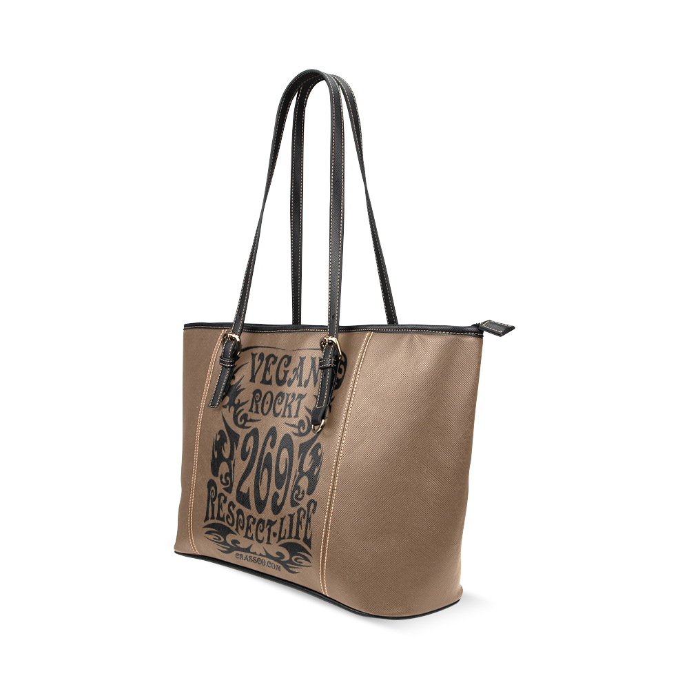 VEGAN ROCKT Leather Tote Bag/Small (Model 1640)