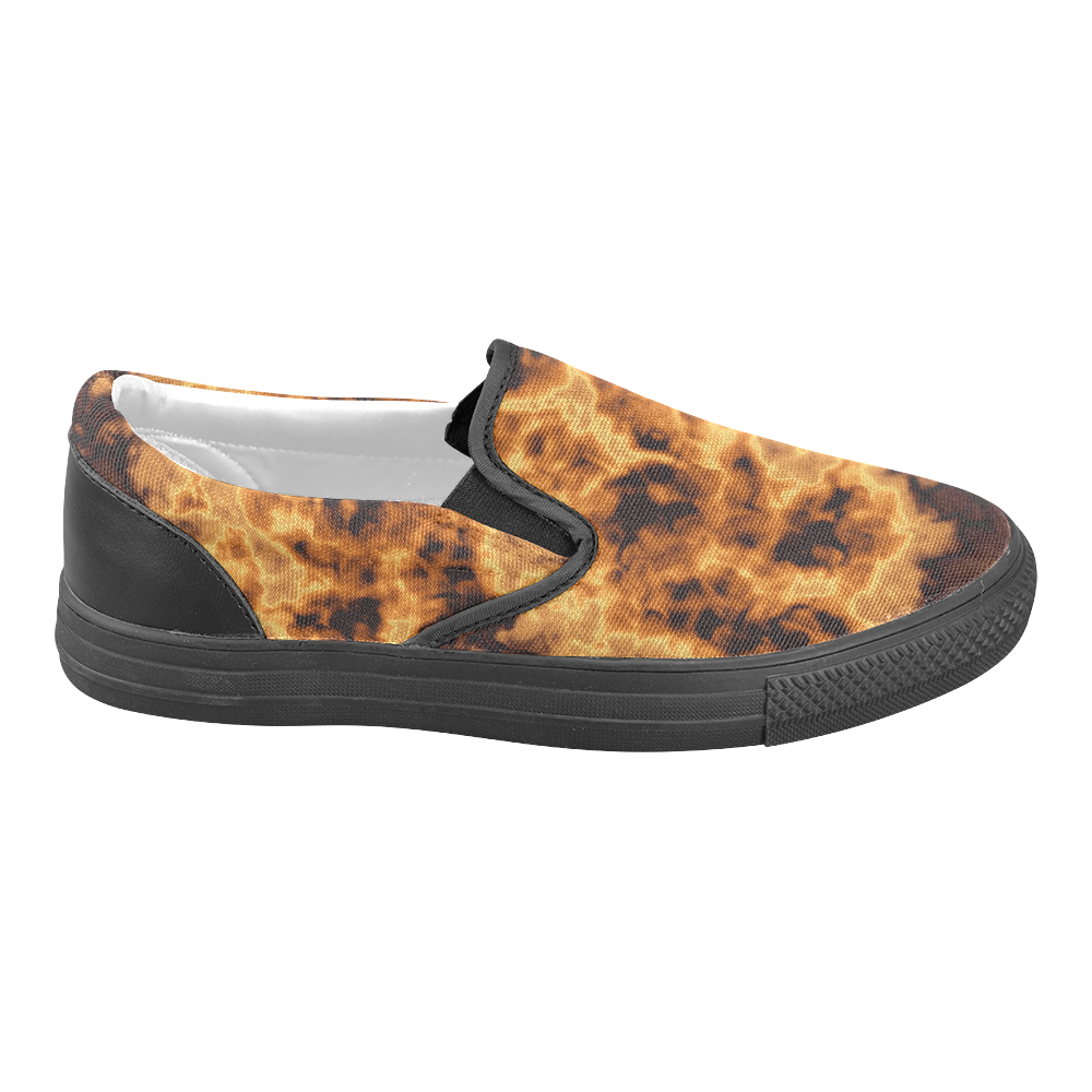 fire Men's Unusual Slip-on Canvas Shoes (Model 019)