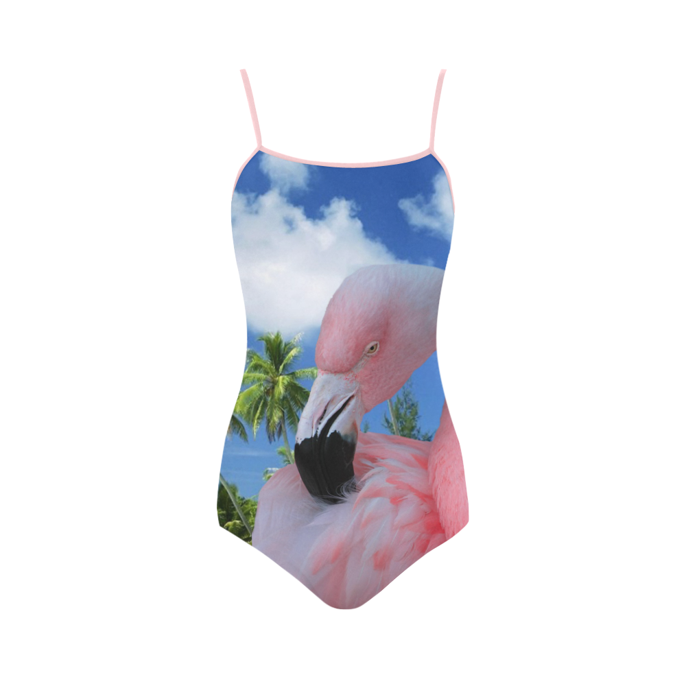 Flamingo and Beach Strap Swimsuit ( Model S05)