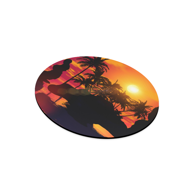 Wonderful sunset Round Mousepad