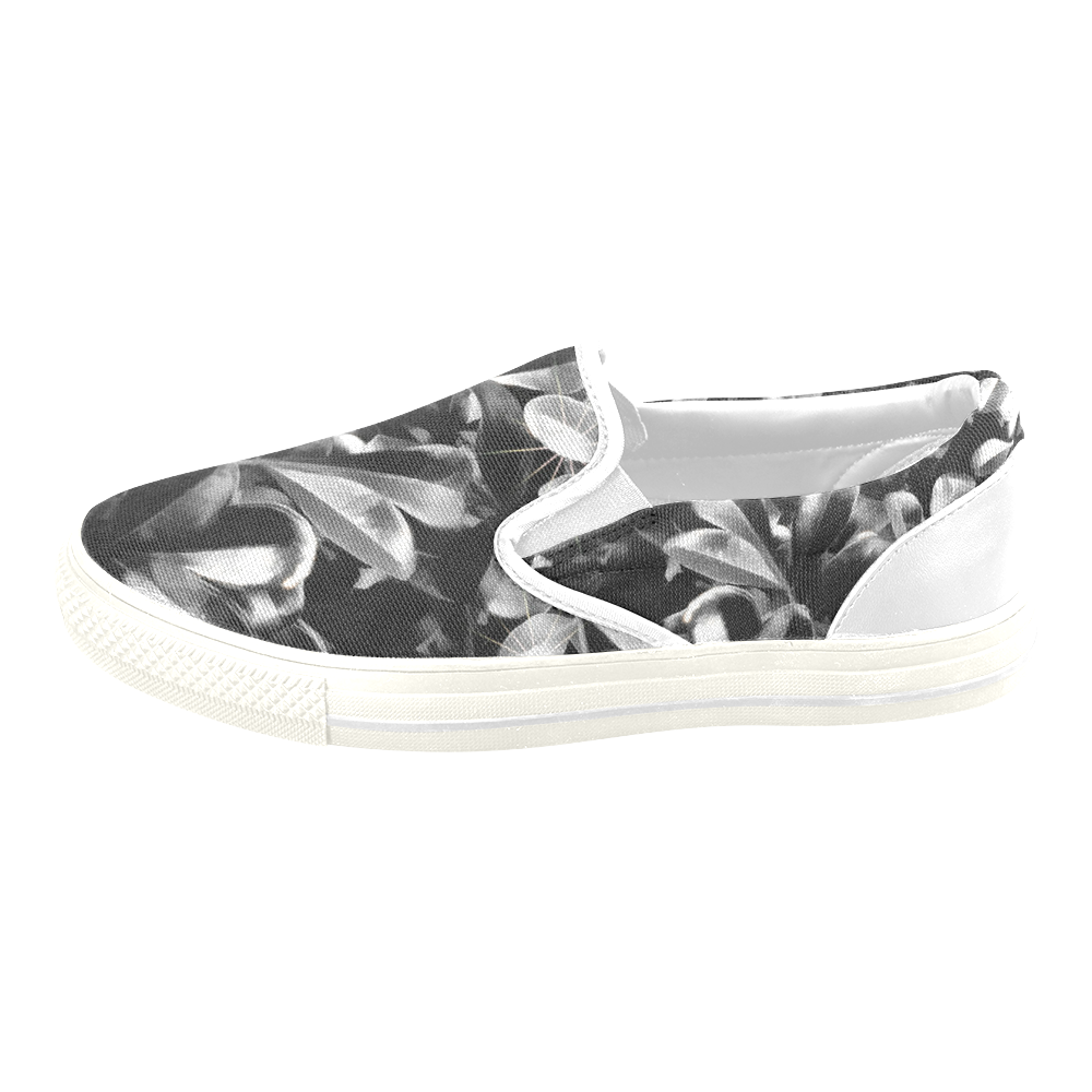 Foliage #1 - Jera Nour Women's Unusual Slip-on Canvas Shoes (Model 019)