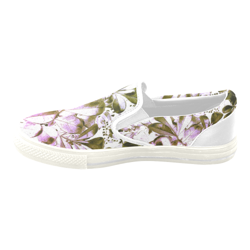 Foliage #4 - Jera Nour Women's Unusual Slip-on Canvas Shoes (Model 019)