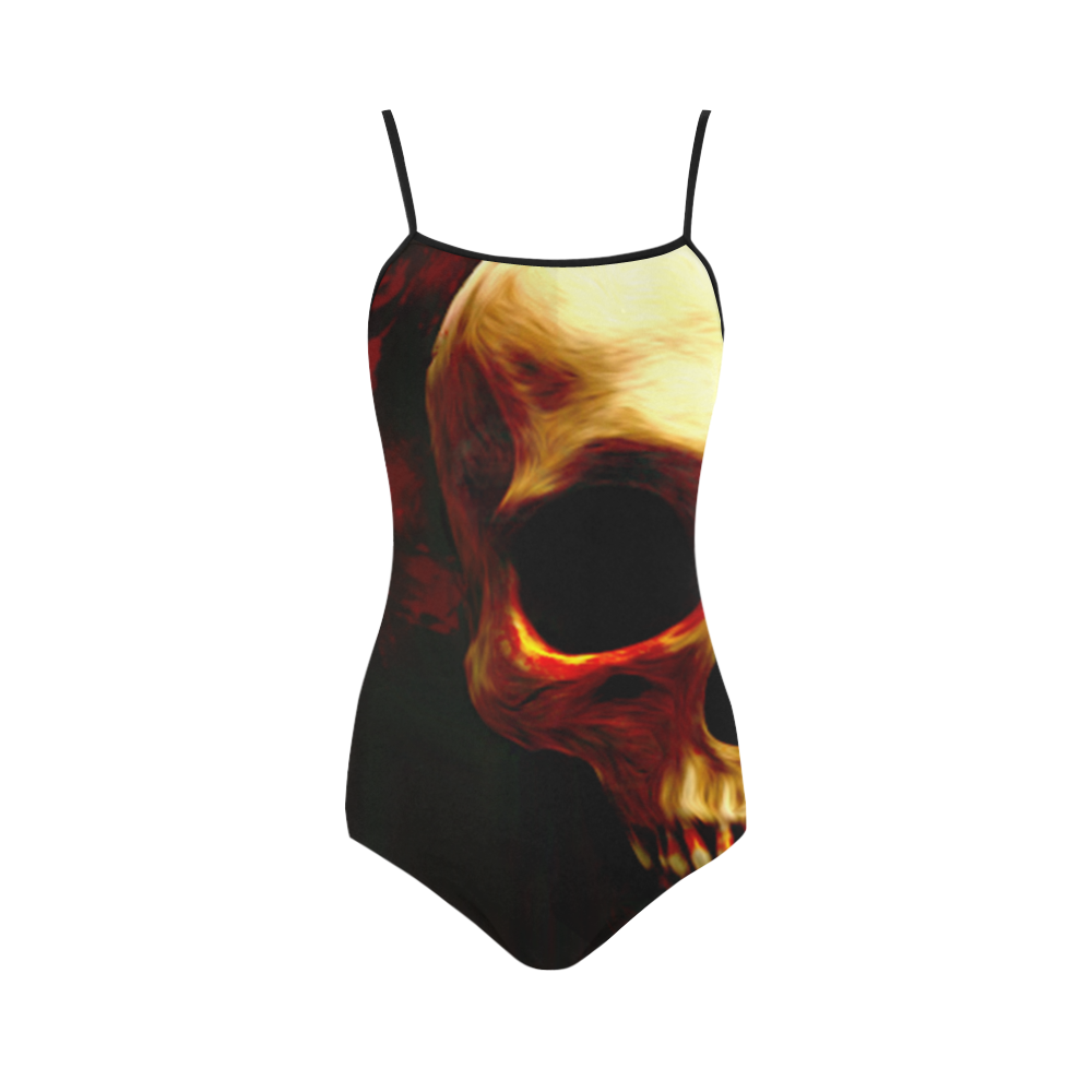 Bloody Skull swimsuit Strap Swimsuit ( Model S05)