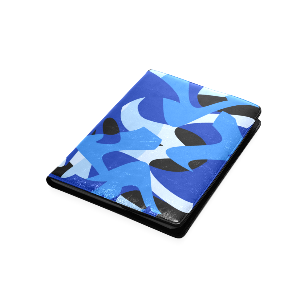 A201 Abstract Shades of Blue and Black Custom NoteBook B5