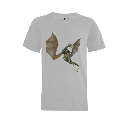 The dragon Men's V-Neck T-shirt  Big Size(USA Size) (Model T10)