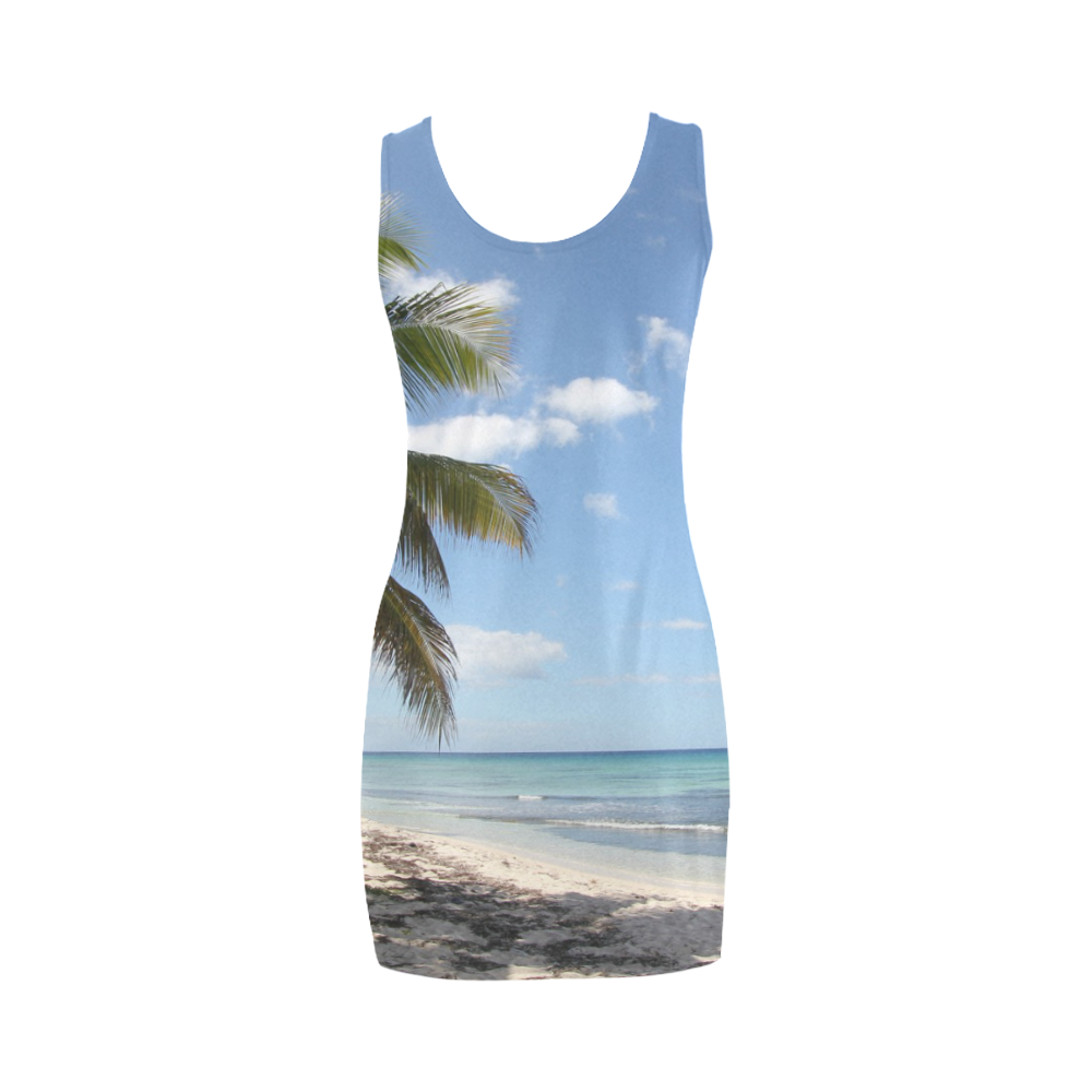 Isla Saona Caribbean Paradise Beach Medea Vest Dress (Model D06)