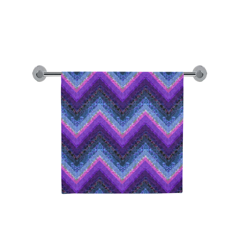 Purple Marble Chevrons Bath Towel 30"x56"