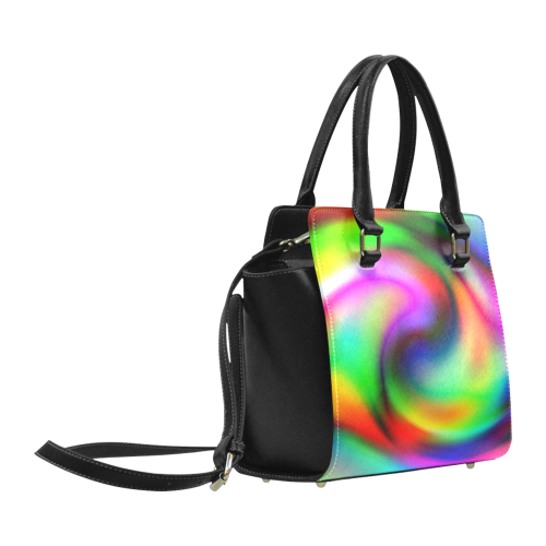 Rainbow swirl VAS2 Classic Shoulder Handbag (Model 1653)