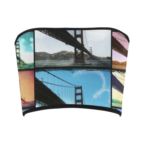 Golden Gate Bridge Collage Bandeau Top