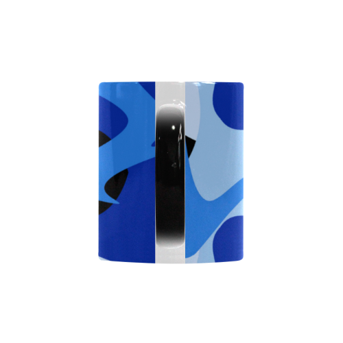 A201 Abstract Shades of Blue and Black Custom Morphing Mug