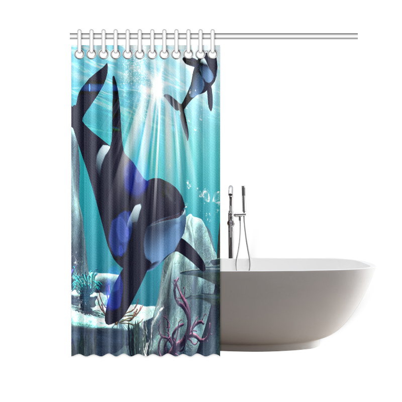 Awesome orca Shower Curtain 60"x72"