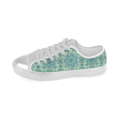 Turquoise Happiness Women's Classic Canvas Shoes (Model 018)