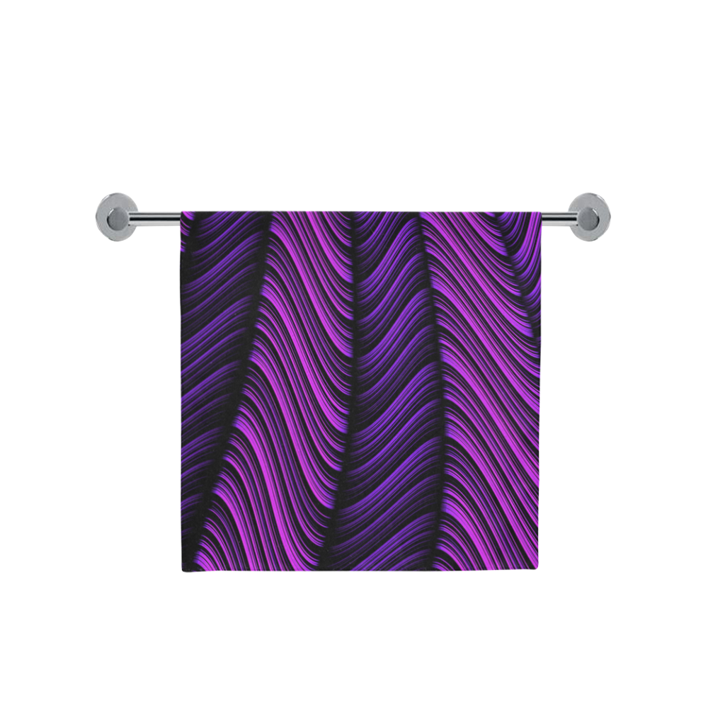 Purple Chevrons Burst Bath Towel 30"x56"