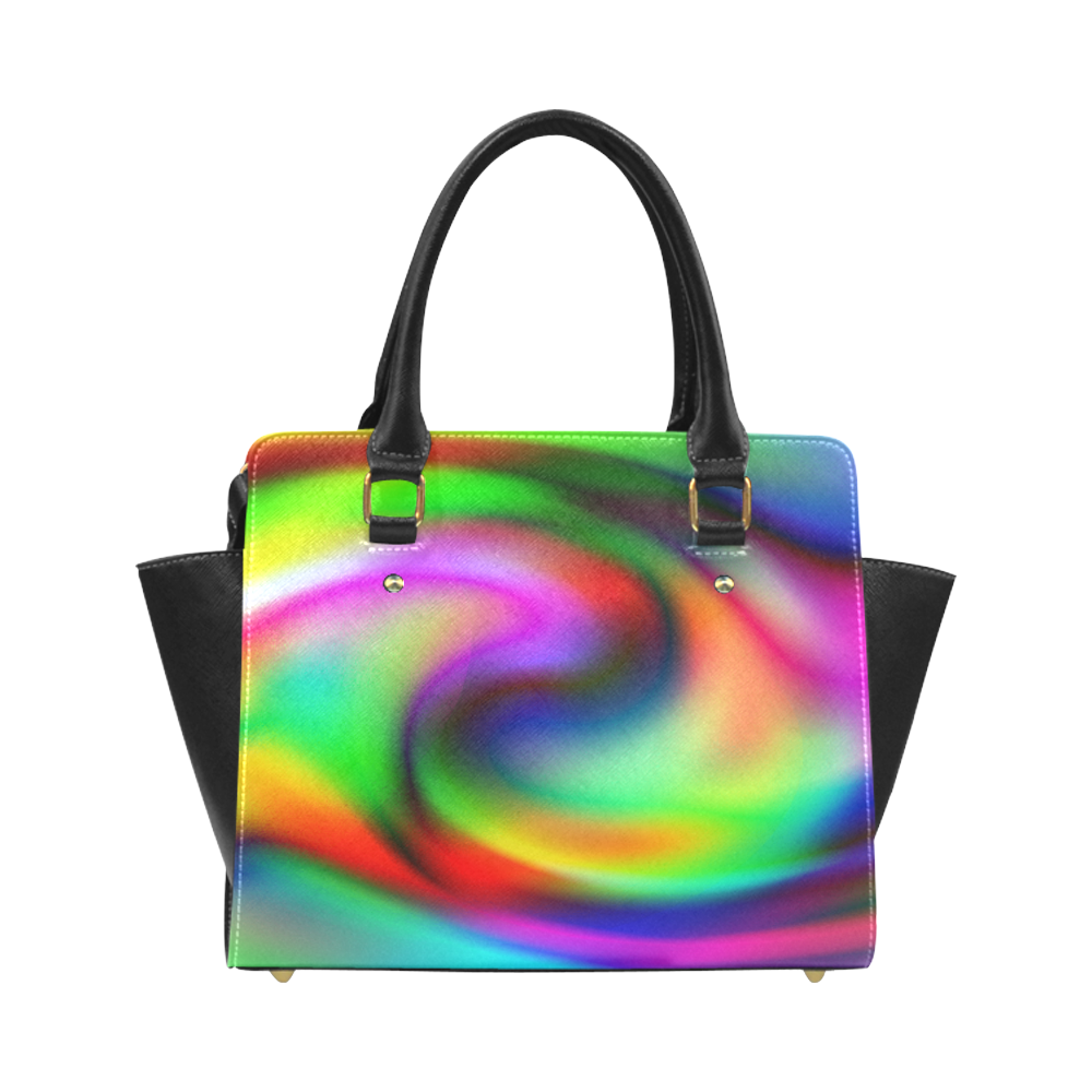 Rainbow swirl VAS2 Classic Shoulder Handbag (Model 1653)