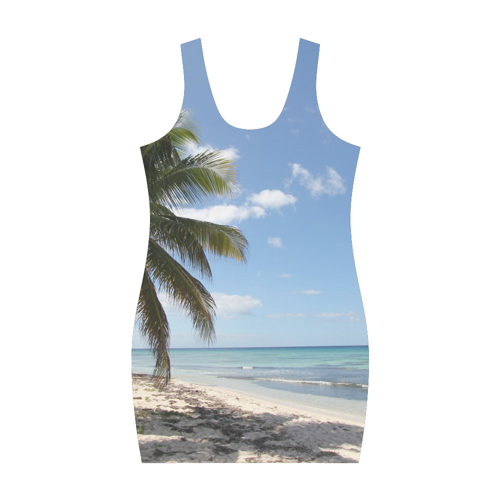 Isla Saona Caribbean Paradise Beach Medea Vest Dress (Model D06) | ID ...