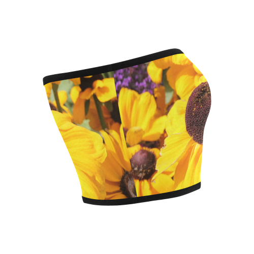 Yellow Flowers Bandeau Top