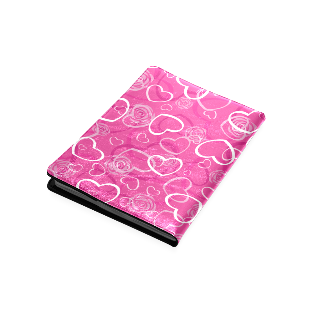 Hearts and Roses Pink Custom NoteBook B5