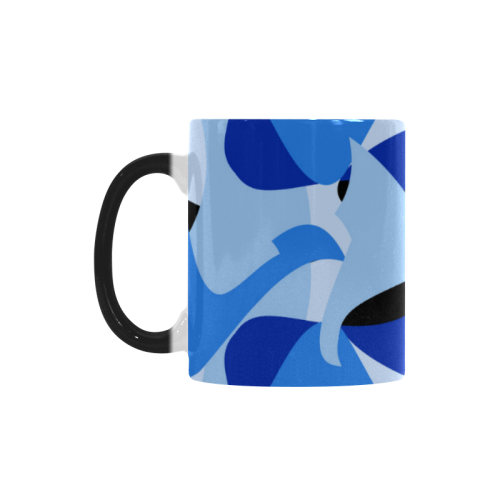 A201 Abstract Shades of Blue and Black Custom Morphing Mug