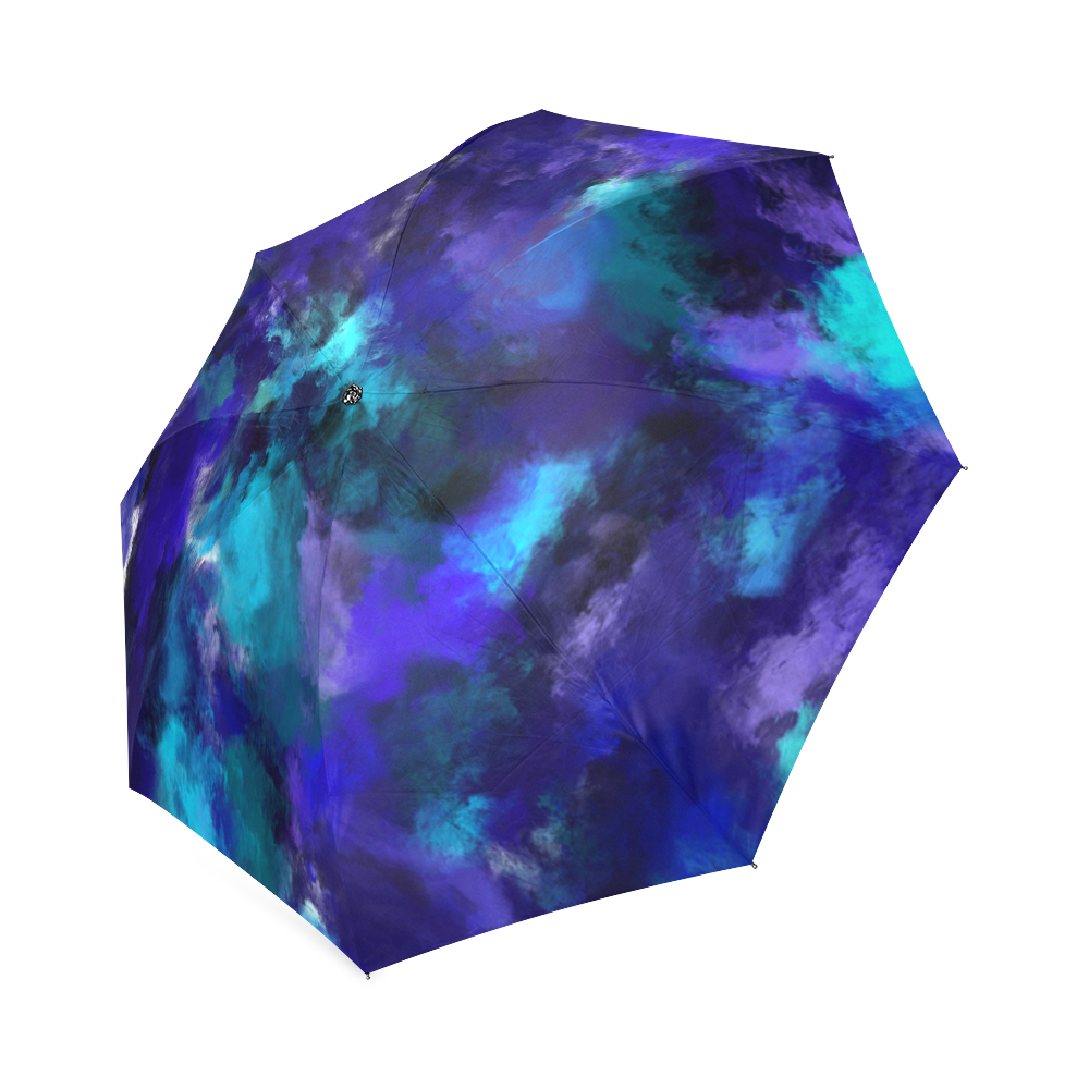 Midnight Storm Oil Painting Foldable Umbrella (Model U01)