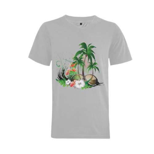 Summertime Men's V-Neck T-shirt  Big Size(USA Size) (Model T10)