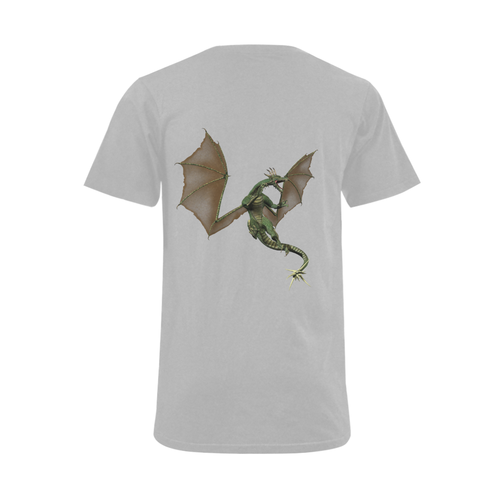 The dragon Men's V-Neck T-shirt  Big Size(USA Size) (Model T10)