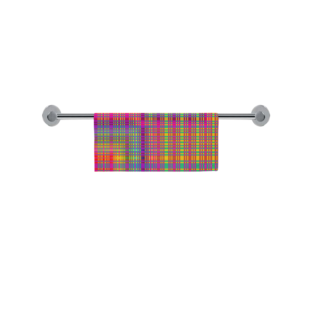 Rainbow Tartan Square Towel 13“x13”