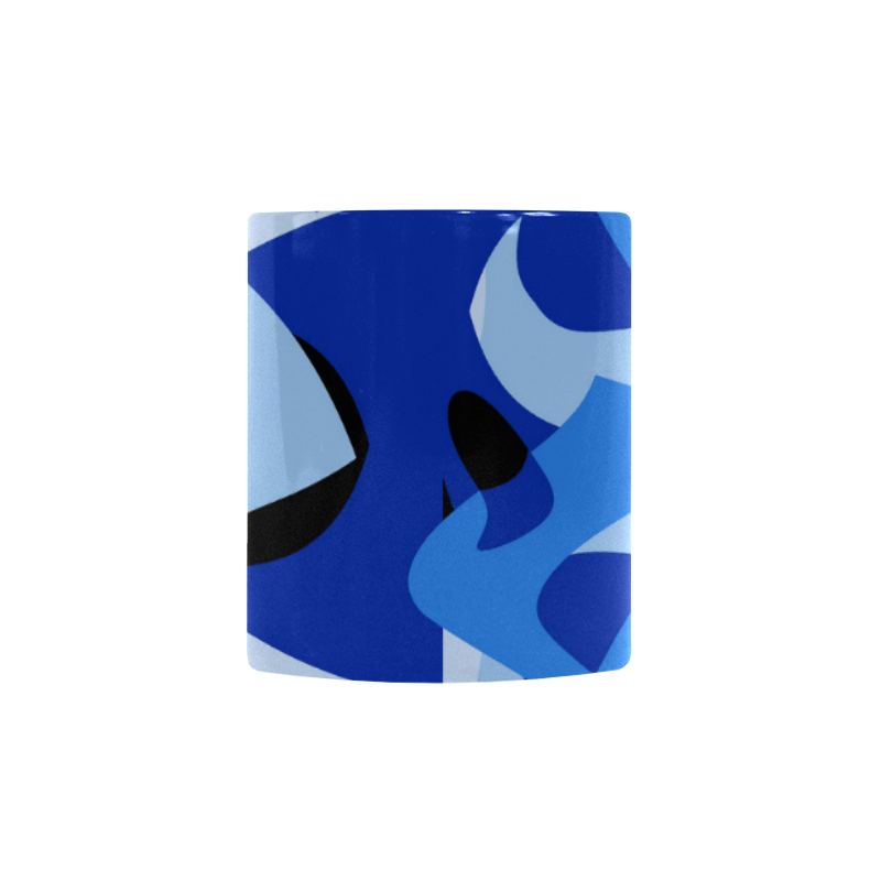 A201 Abstract Shades of Blue and Black Custom Morphing Mug