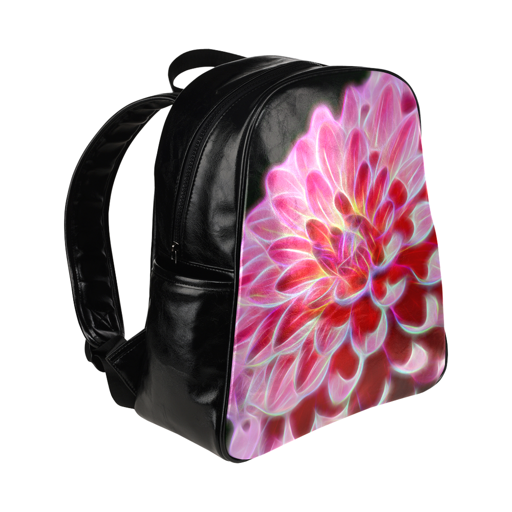 Pink Chrysanthemum Topaz Multi-Pockets Backpack (Model 1636)