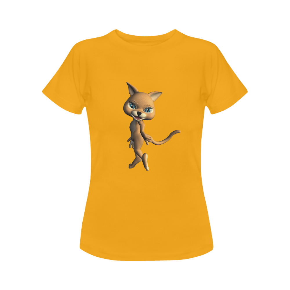 Cute cat Women's Classic T-Shirt (Model T17）