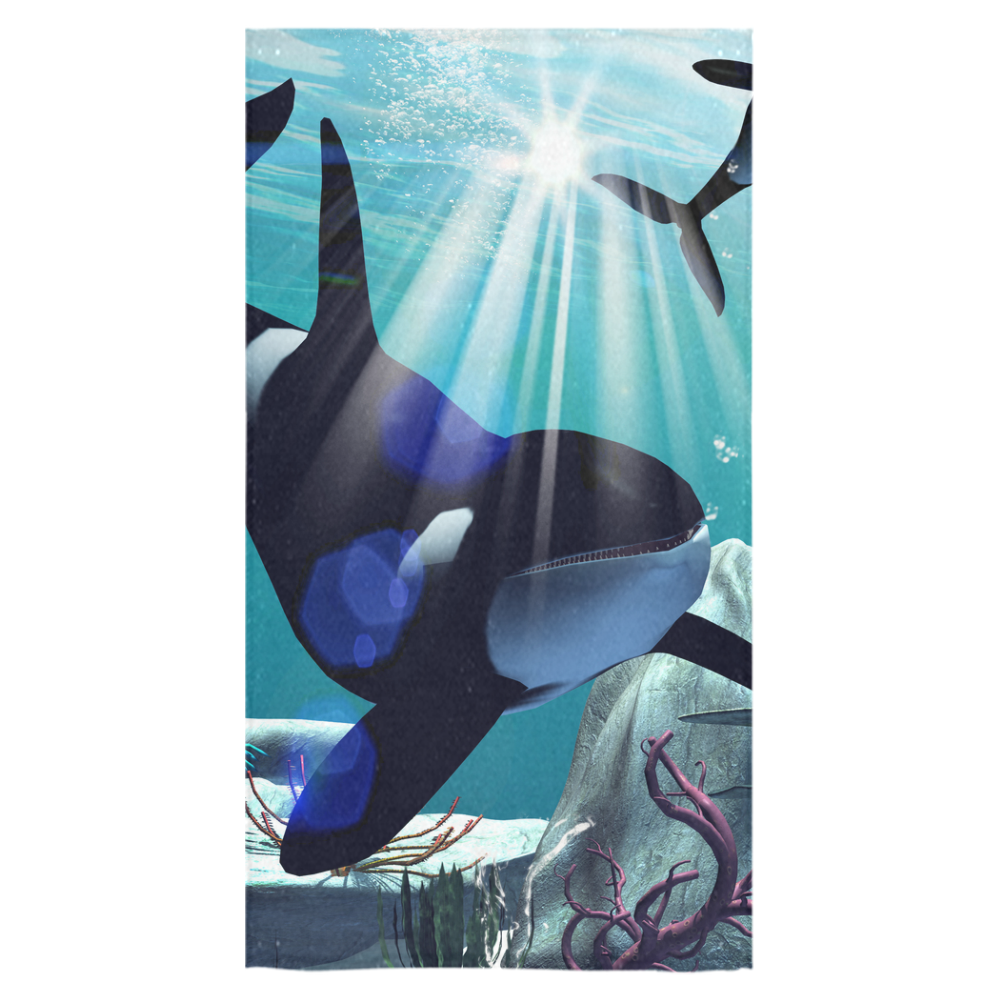 Awesome orca Bath Towel 30"x56"